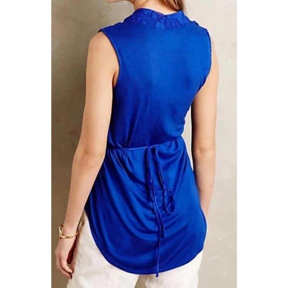 Sunday in Brooklyn Anthropologie Blouse Floral Blue Large - Picture 11 of 11